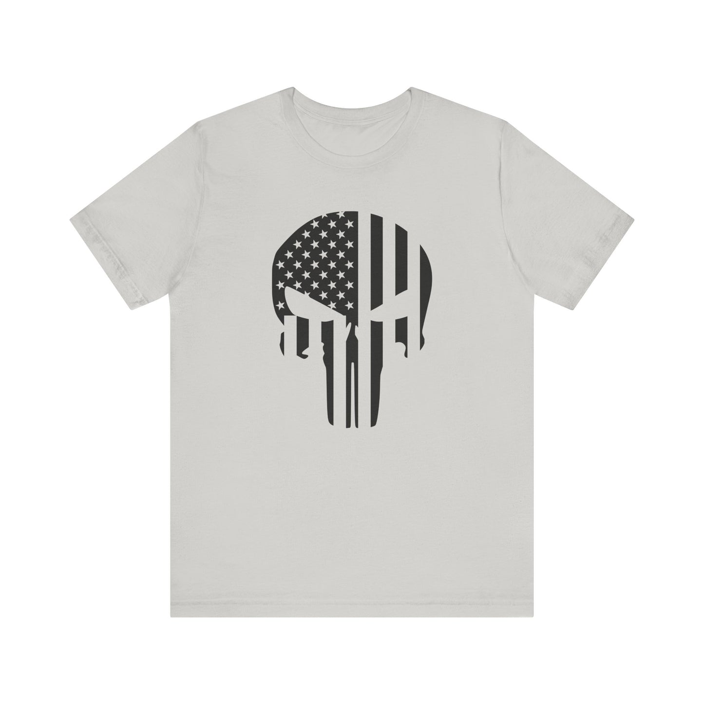 American Punisher Skull With Flag Black T-Shirt