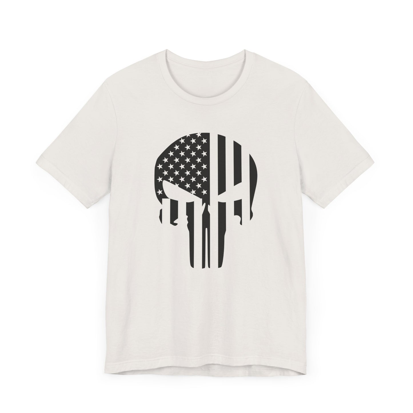 American Punisher Skull With Flag Black T-Shirt